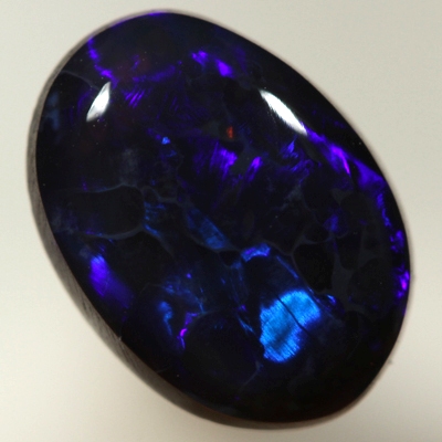 SOLID BLACK OPAL Royal blue fire. SEE VIDEO